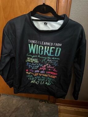 Wicked Graphic Black Pullover Sweatshirt